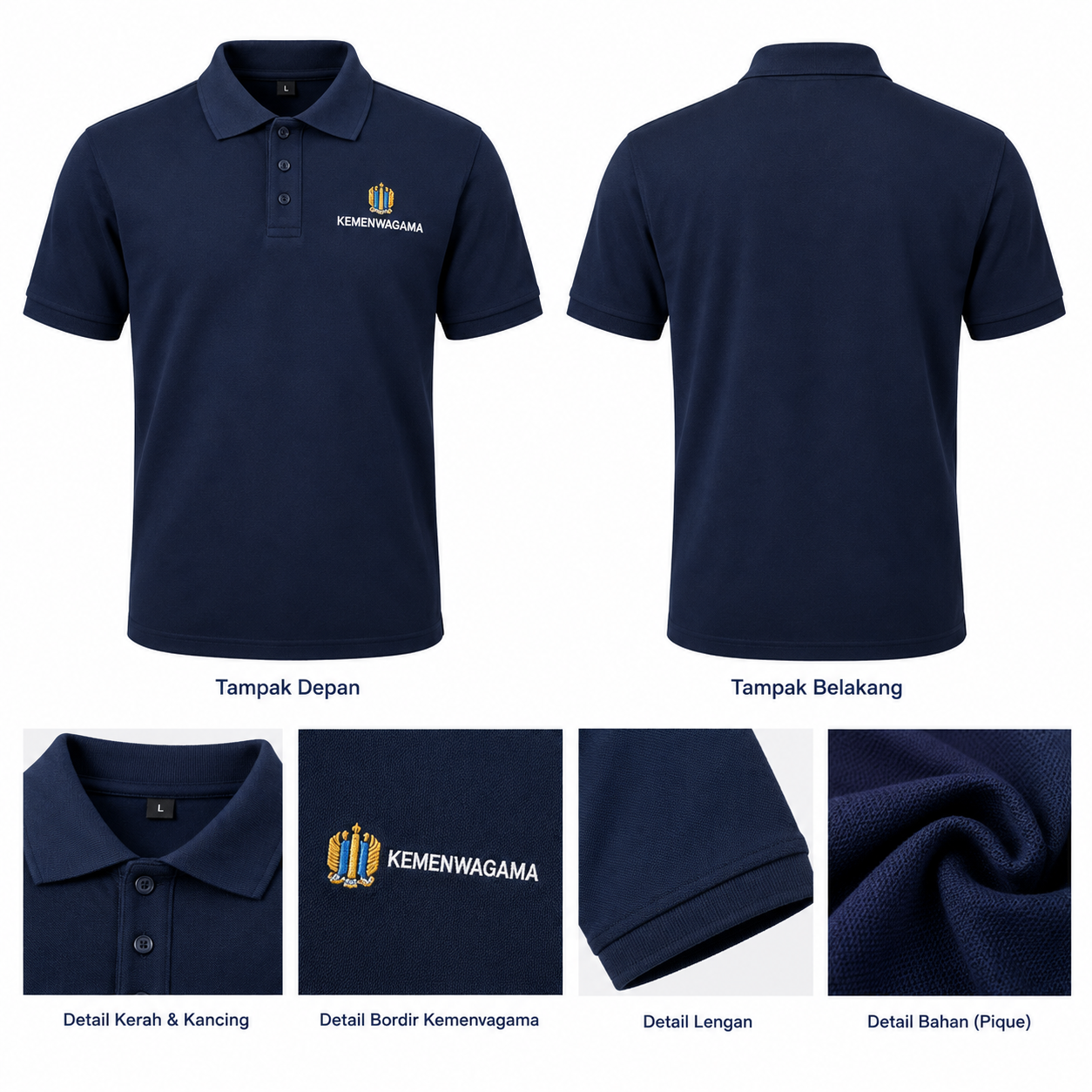 Polo Shirt Bordir KAMENWAGAMA
